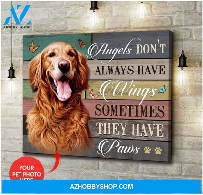 Personalized They Have Paws Dog Photo Wall Art Canvas