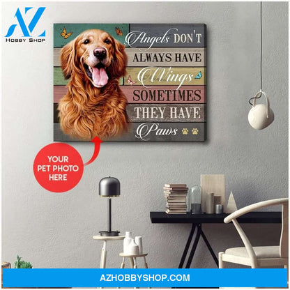 Personalized They Have Paws Dog Photo Wall Art Canvas
