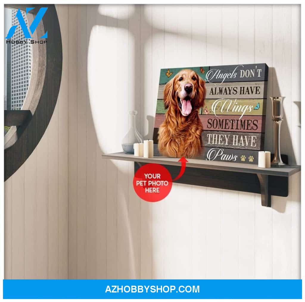 Personalized They Have Paws Dog Photo Wall Art Canvas