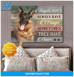 Personalized They Have Paws German Shepherd Dog Photo Wall Art Canvas