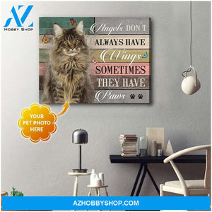 Personalized They Have Paws Maine Coon Cat Photo Wall Art Canvas