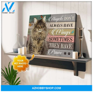 Personalized They Have Paws Maine Coon Cat Photo Wall Art Canvas