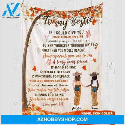 Personalized To My Best Friend Thank You For All Fleece Blanket, Sherpa Woven Blanket Gifts for Besties, Best Christmas Gift, Best Gift Bestie Pg02152