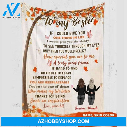 Personalized To My Best Friend Thank You For All Fleece Blanket, Sherpa Woven Blanket Gifts for Besties, Best Christmas Gift, Best Gift Bestie Pg02144