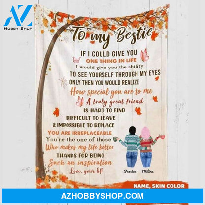 Personalized To My Best Friend Thank You For All Fleece Blanket, Sherpa Woven Blanket Gifts for Besties, Best Christmas Gift, Best Gift Bestie Pg02147