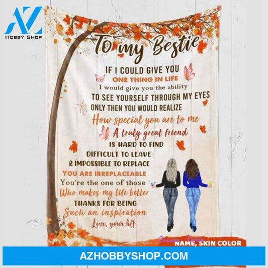 Personalized To My Best Friend Thank You For All Fleece Blanket, Sherpa Woven Blanket Gifts for Besties, Best Christmas Gift, Best Gift Bestie Pg02145