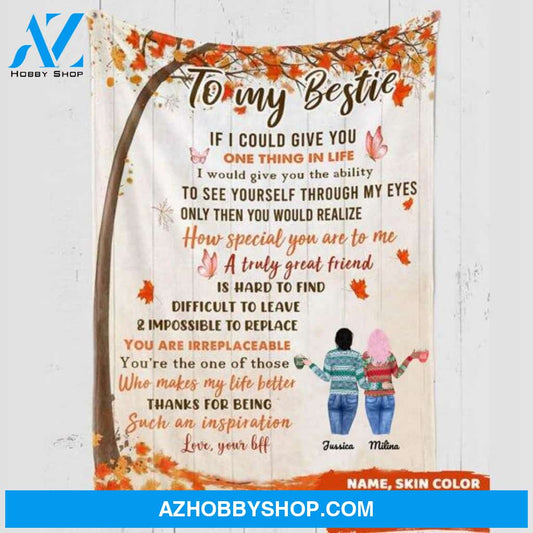 Personalized To My Best Friend Thank You For All Fleece Blanket, Sherpa Woven Blanket Gifts for Besties, Best Christmas Gift, Best Gift Bestie Pg02147