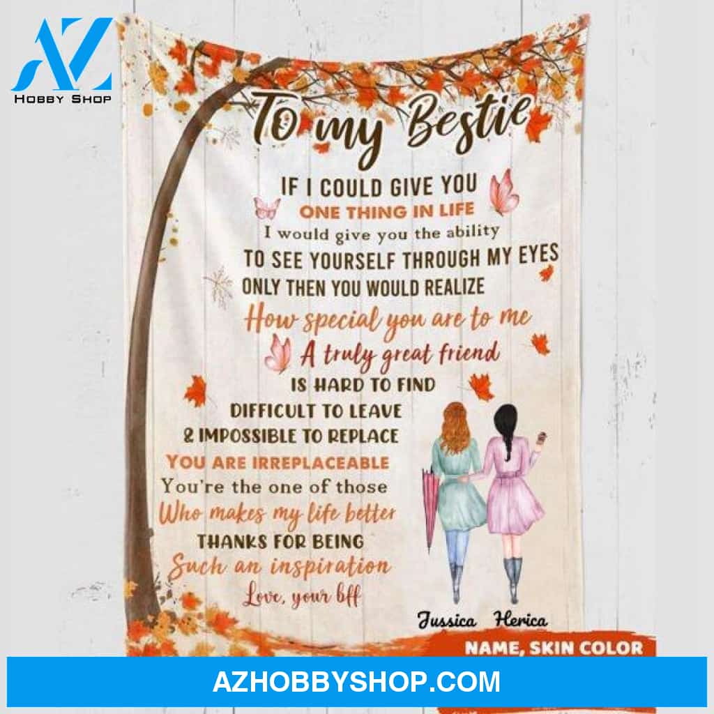 Personalized To My Best Friend Thank You For All Fleece Blanket, Sherpa Woven Blanket Gifts for Besties, Best Christmas Gift, Best Gift Bestie Pg02149