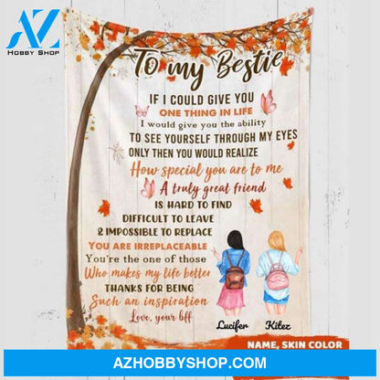 Personalized To My Best Friend Thank You For All Fleece Blanket, Sherpa Woven Blanket Gifts for Besties, Best Christmas Gift, Best Gift Bestie Pg02142