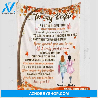 Personalized To My Best Friend Thank You For All Fleece Blanket, Sherpa Woven Blanket Gifts for Besties, Best Christmas Gift, Best Gift Bestie Pg02149