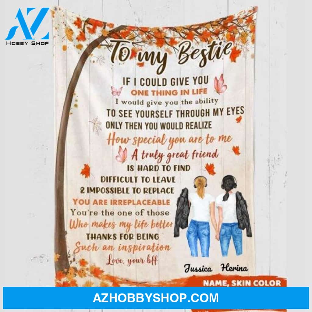Personalized To My Best Friend Thank You For All Fleece Blanket, Sherpa Woven Blanket Gifts for Besties, Best Christmas Gift, Best Gift Bestie Pg02150