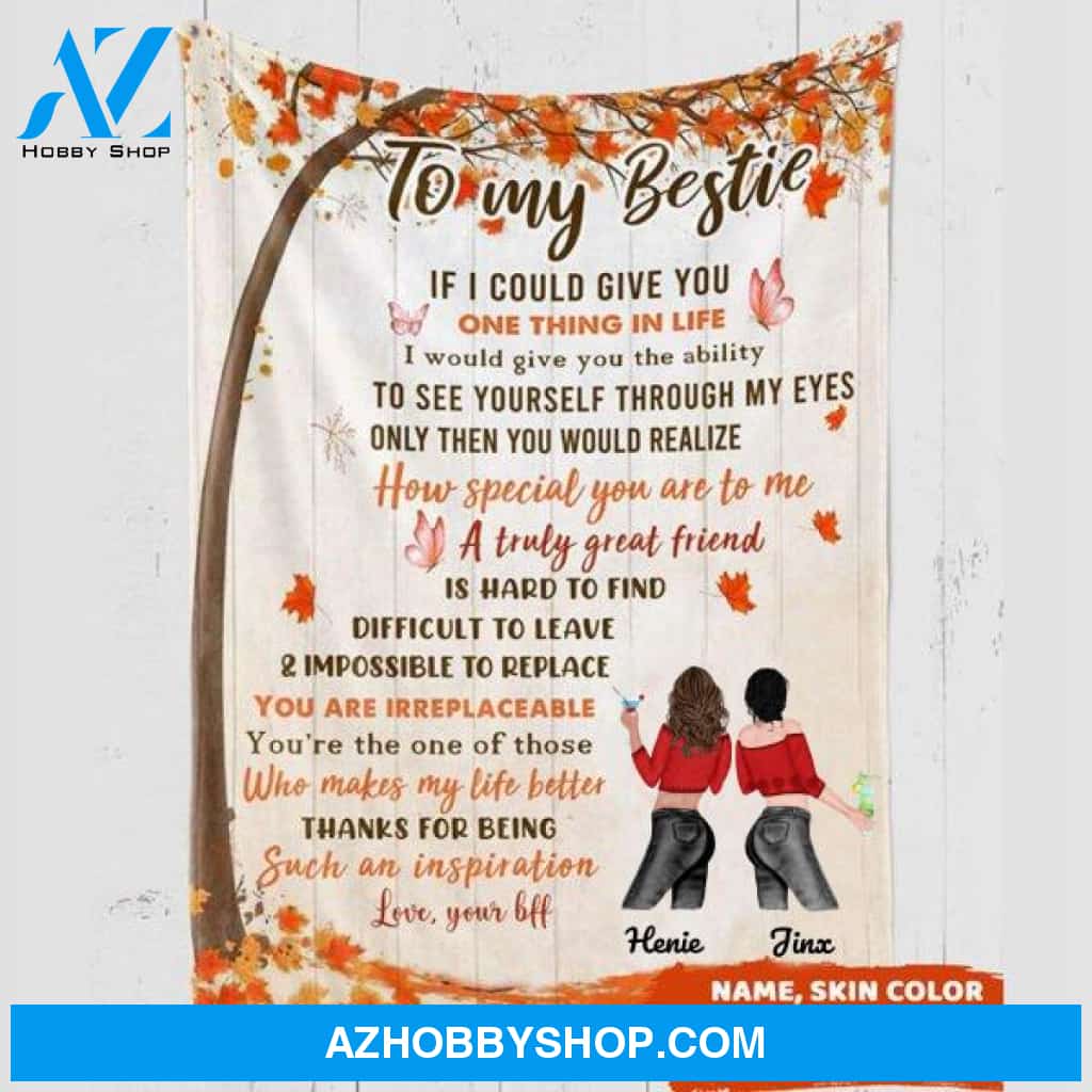 Personalized To My Best Friend Thank You For All Fleece Blanket, Sherpa Woven Blanket Gifts for Besties, Best Christmas Gift, Best Gift Bestie Pg02146