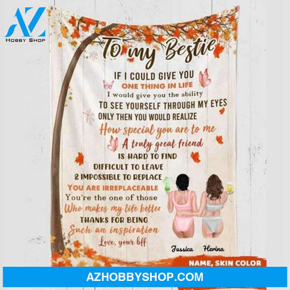 Personalized To My Best Friend Thank You For All Fleece Blanket, Sherpa Woven Blanket Gifts for Besties, Best Christmas Gift, Best Gift Bestie Pg02151