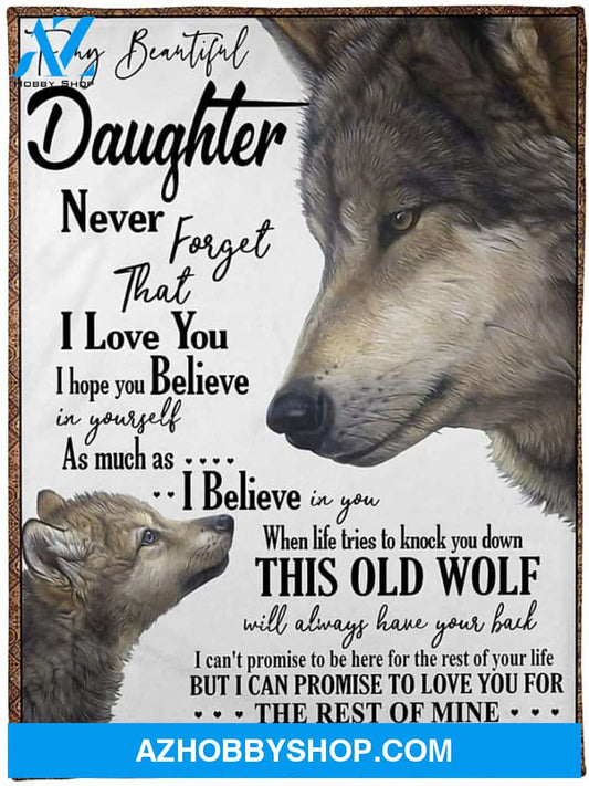 Personalized To My Daughter Fleece Blanket 