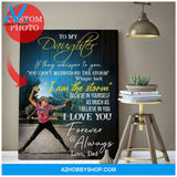 Personalized To My Daughter Softball Photo Wall Art Canvas