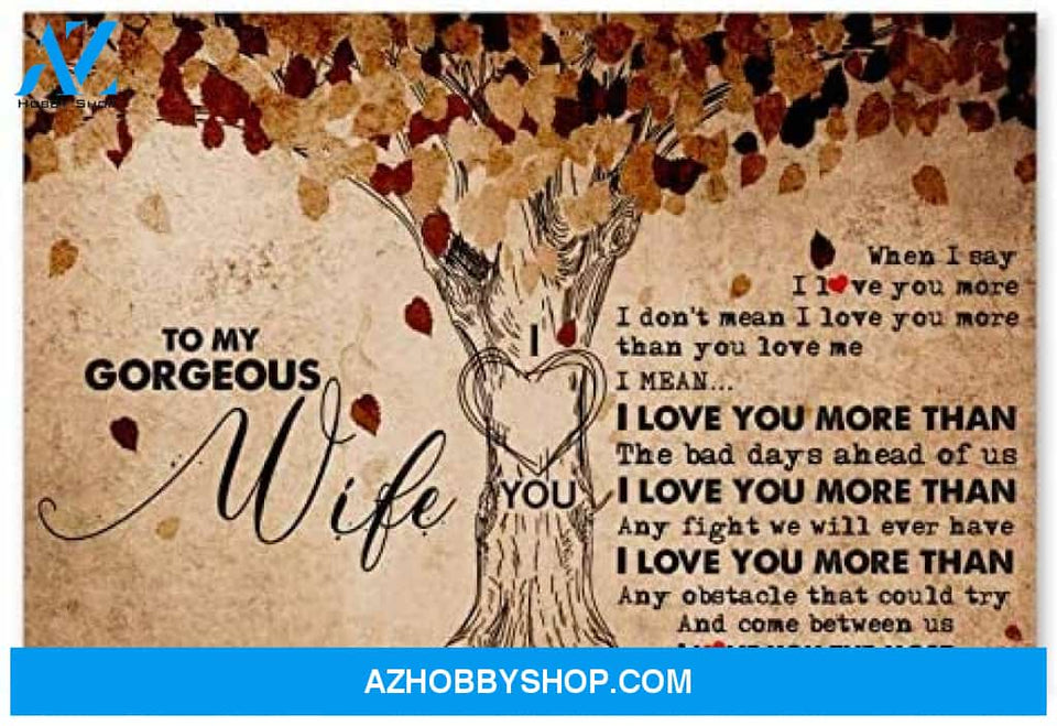 Personalized To My Gorgeous Wife Awesome Wife Birthday Gifts Posters