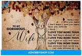 Personalized To My Gorgeous Wife Awesome Wife Birthday Gifts Posters