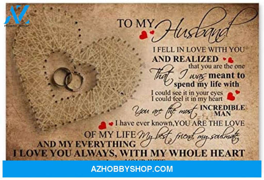 Personalized To My Husband For Husband From Wife Posters