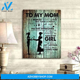 Personalized To My Mom Vertical Poster - Mom Daughter Poster Best Gift For Mom Posters Family Awesome Birthday 