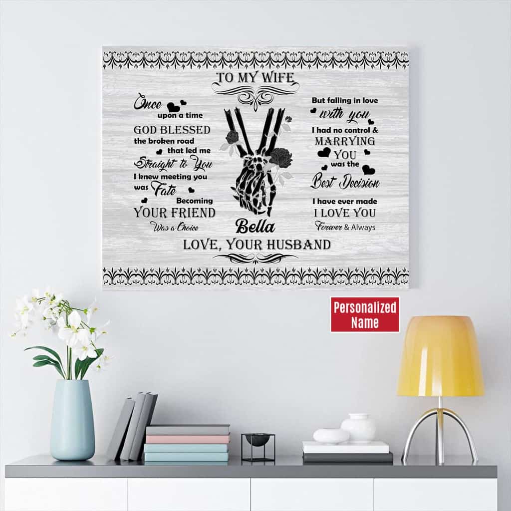Personalized To My Wife  God Blessed Canvas Gallery Wraps