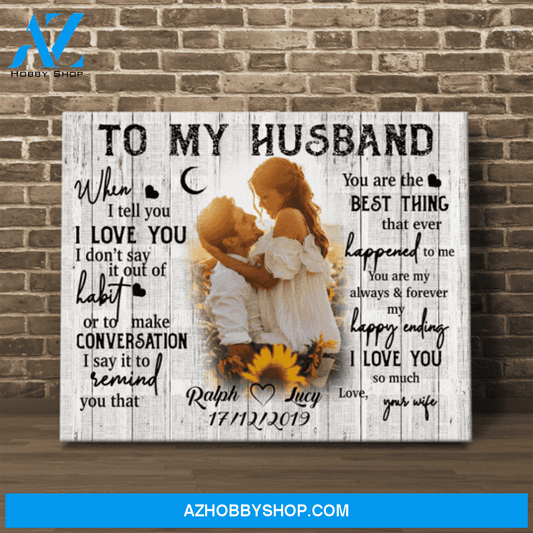 Personalized To My Wife,Husband Matte Canvas Prints,Custom Gift For Wedding