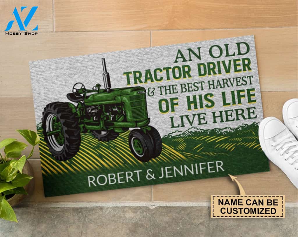 Personalized Tractor Best Harvest Customized Doormat