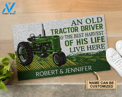Personalized Tractor Best Harvest Customized Doormat