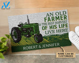 Personalized Tractor Farmer Best Harvest Customized Doormat