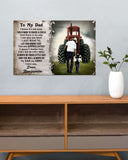 Personalized Tractor Raise A Child Horizontal Custom Name Vertical Poster/ Matte Canvas No Frame
