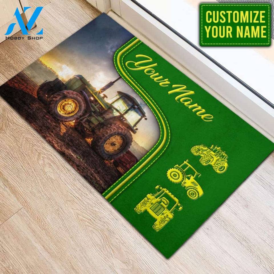 Personalized Tractor Vehicle Doormat Indoor And Outdoor Mat Entrance Rug Sweet Home Decor Housewarming Gift Gift for Friend Family Birthday New Home