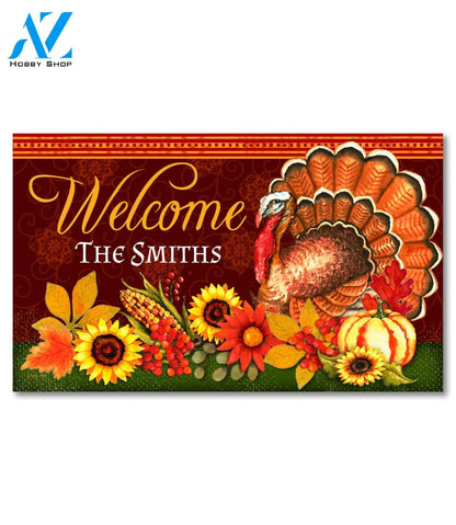 Personalized Turkey Welcome Doormat - 18" x 30"
