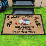 Personalized Ver2 Making memories one campsite doormat - RV Camper - Tractor - Motor Home Doormat, Happy camper mat, doormat camping