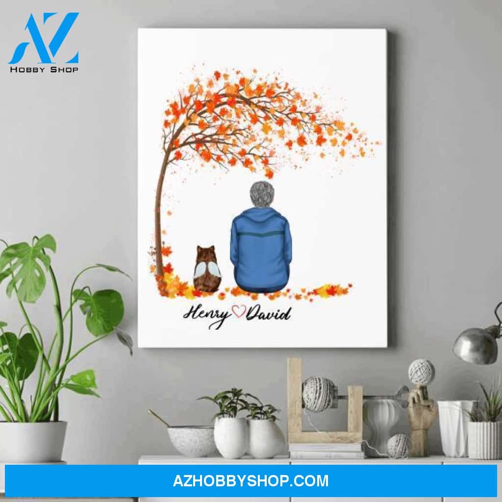Personalized Wall Art Cats - Memorial Gift For Loss Of Cat - Up To 6 Cats