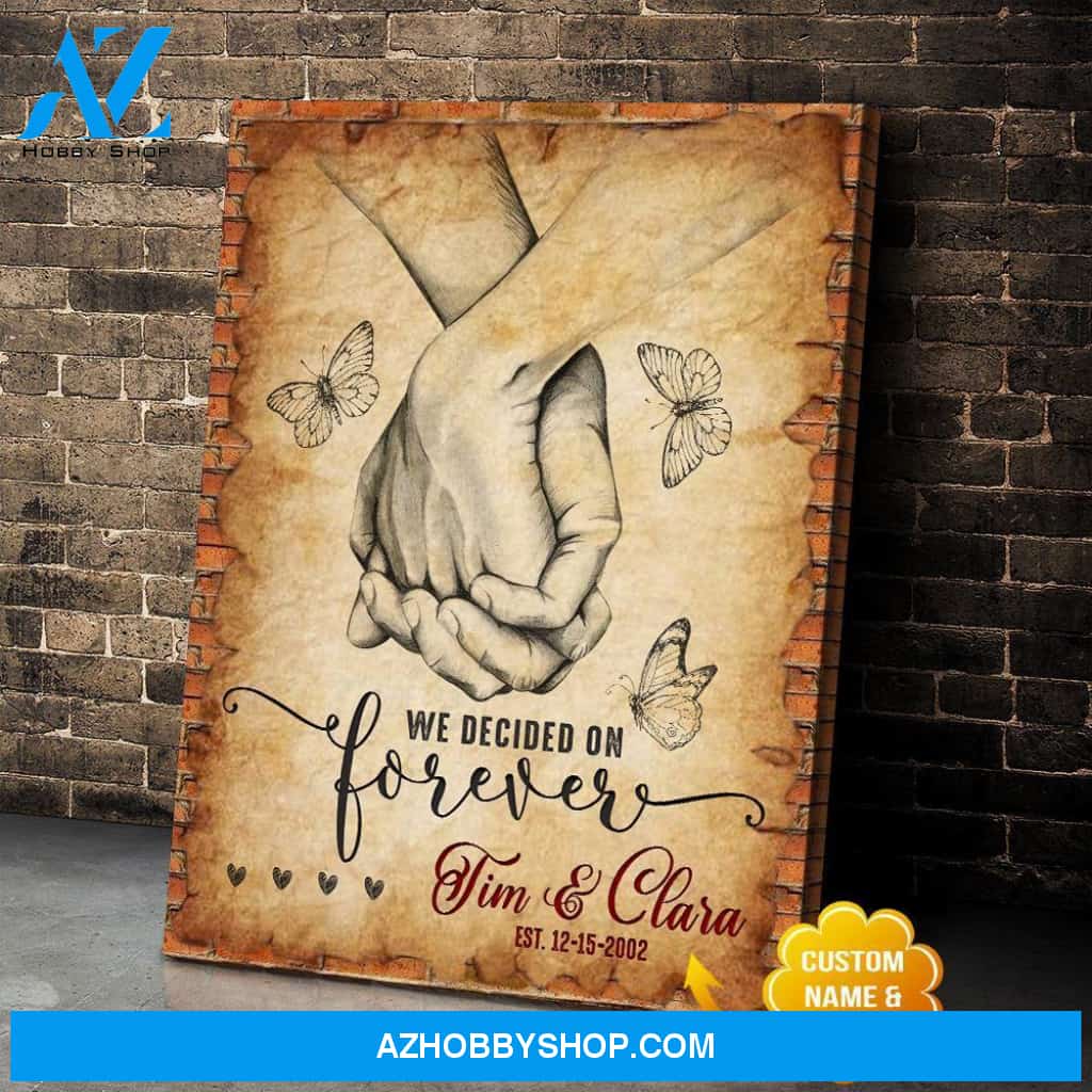 Personalized We Decided Forever Family Name Wall Art Canvas