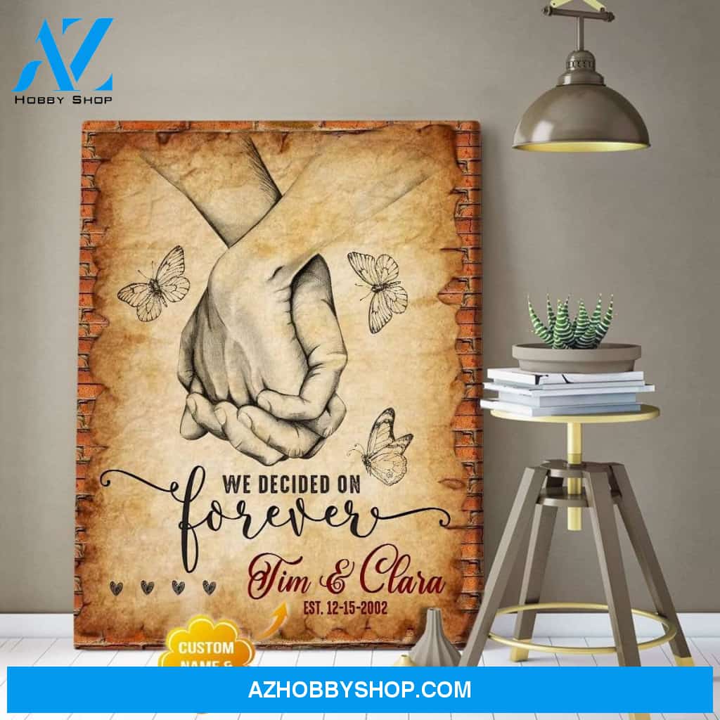 Personalized We Decided Forever Family Name Wall Art Canvas