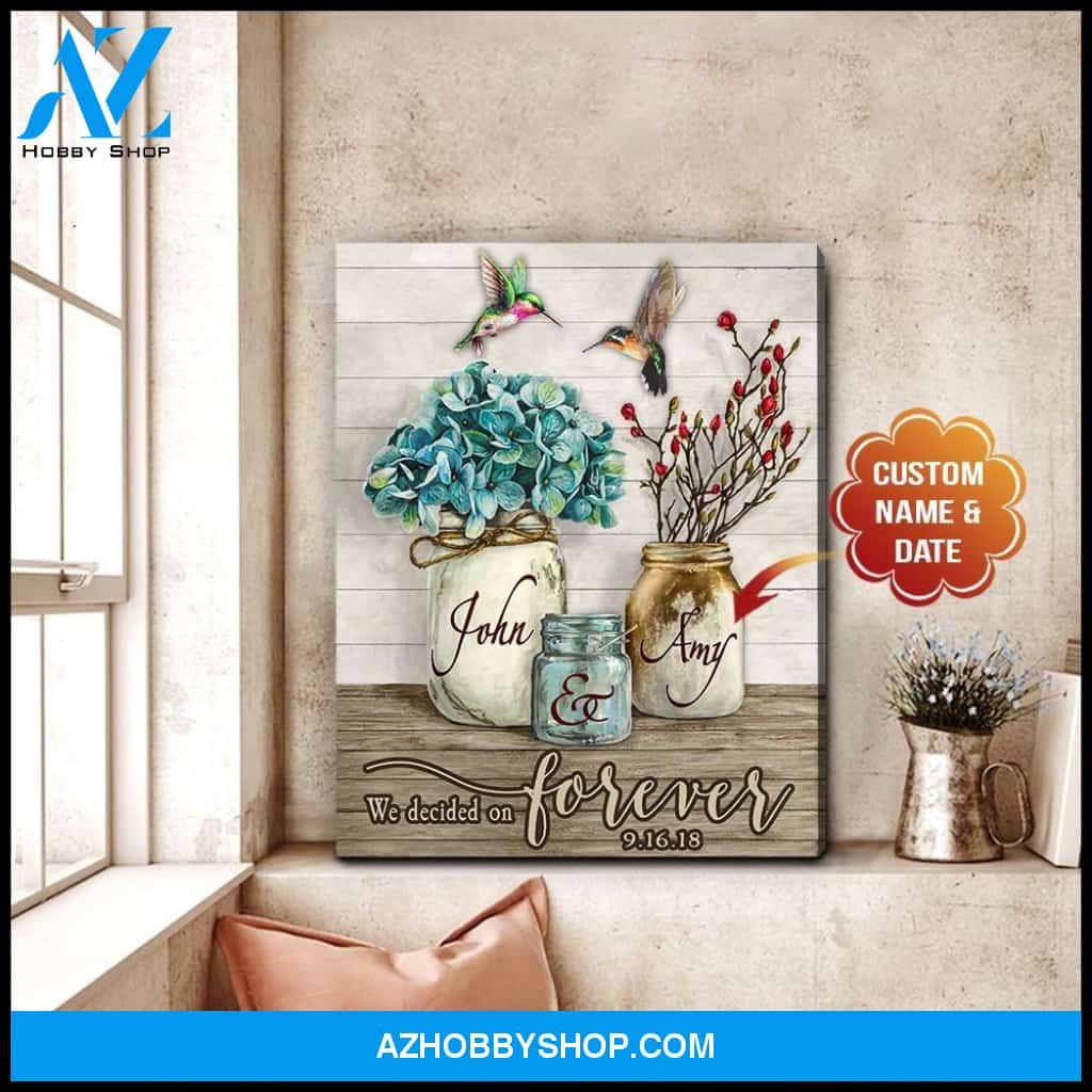 Personalized We Decided On Forever Name And Date Wall Art Canvas