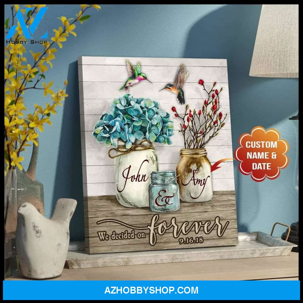 Personalized We Decided On Forever Name And Date Wall Art Canvas