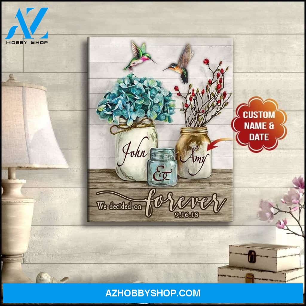 Personalized We Decided On Forever Name And Date Wall Art Canvas