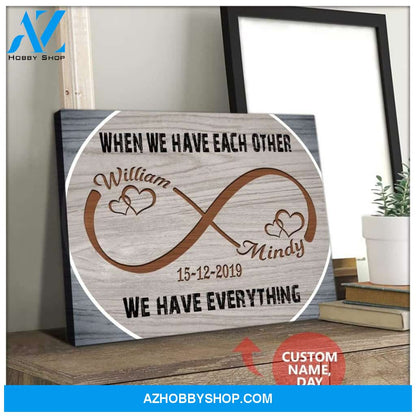 Personalized We Have Everything Family Wall Art Canvas