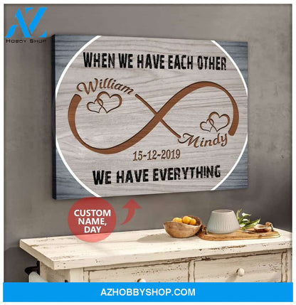 Personalized We Have Everything Family Wall Art Canvas