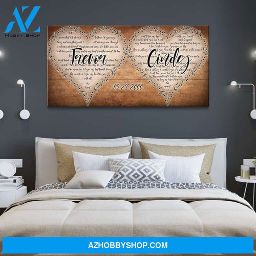 Personalized Wedding Song Canvas