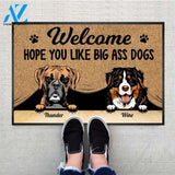 Personalized Welcome Hope You Like Big Ass Dog Doormat With Anti-slip Rubber, 501 Dog Breeds, Funny Doormat, Non-Woven Fabric Doormat