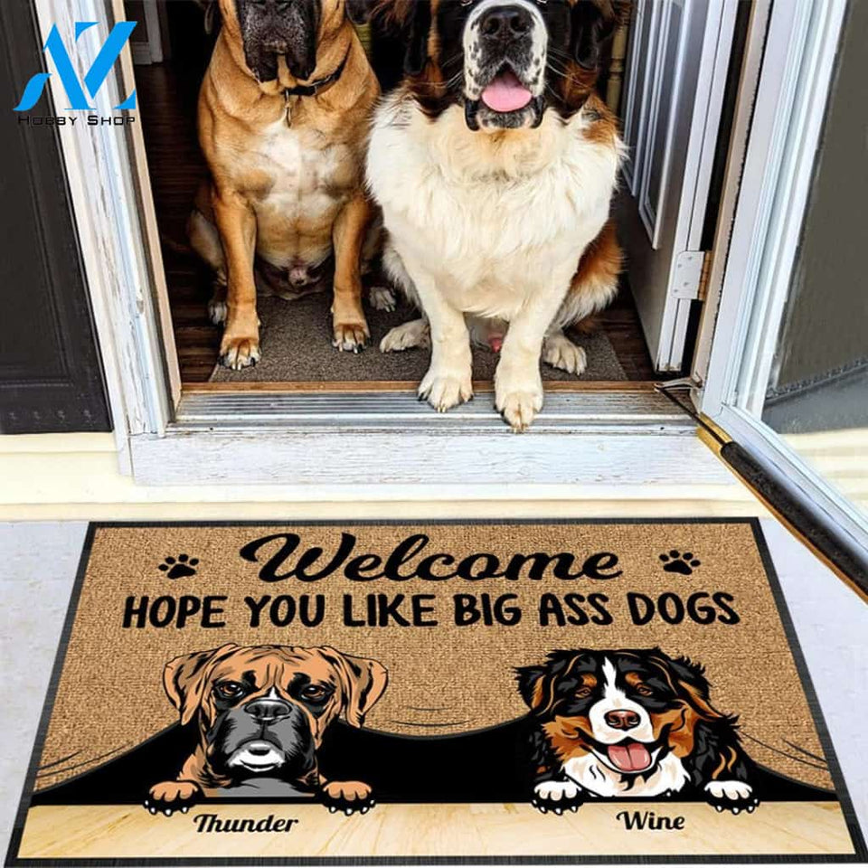 Gosszy - Personalized Welcome Hope You Like Big Ass Dog Doormat With Anti-slip Rubber, 501 Dog Breeds, Funny Doormat, Non-Woven Fabric Doormat