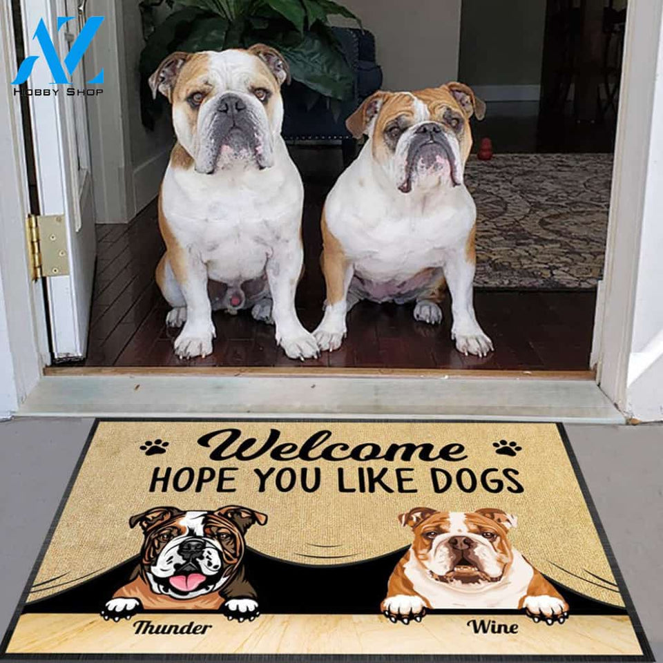Gosszy - Personalized Welcome Hope You Like Big Ass Dog Doormat With Anti-slip Rubber, 501 Dog Breeds, Funny Doormat, Non-Woven Fabric Doormat
