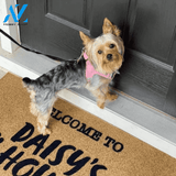 Personalized Welcome Mat to "Dog's" House Pawprints Doormat - Dog mat custom Doormat 23.6" x 15.7" | Welcome Mat | House Warming Gift