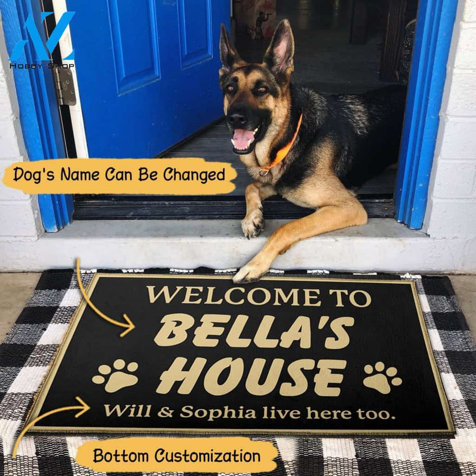 Personalized Welcome To Dog's House Doormat Gift For Dog Lovers Birthday Gift Home Decor Warm House Gift Welcome Mat