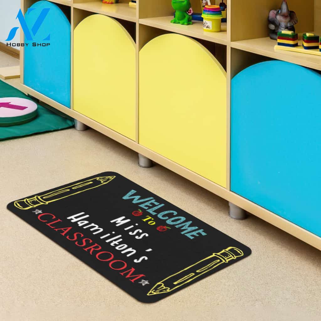 Personalized Welcome to My Class Doormat Custom Doormat Camper Indoor Outdoor Home Decor