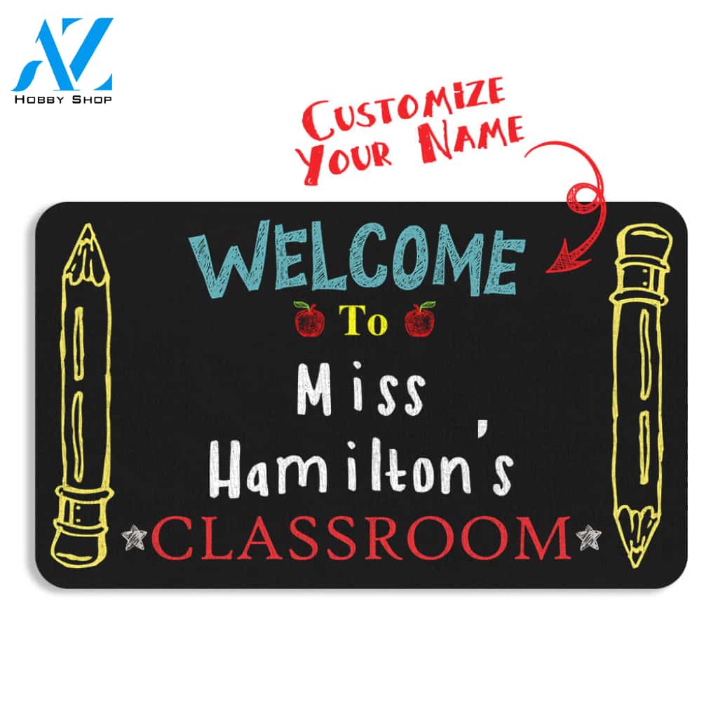 Personalized Welcome to My Class Doormat Custom Doormat Camper Indoor Outdoor Home Decor