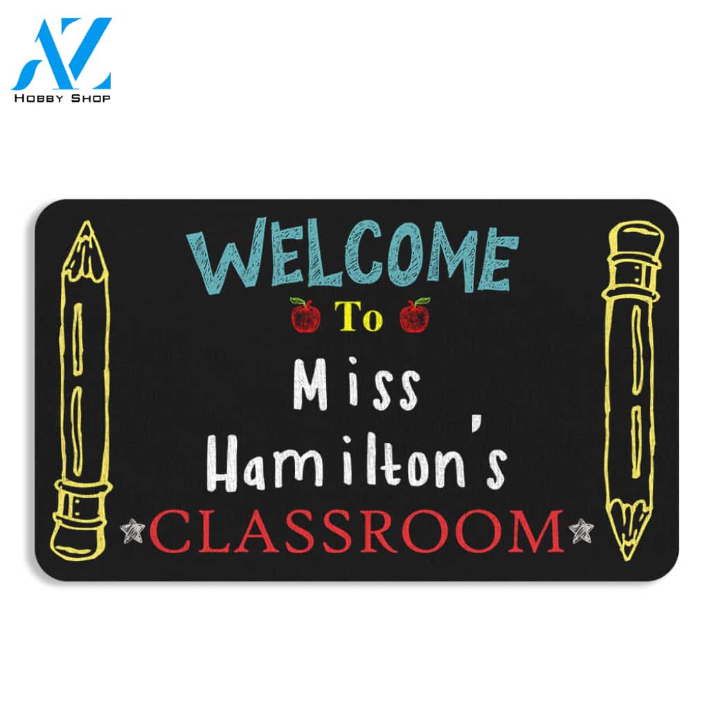Personalized Welcome to My Class Doormat Custom Doormat Camper Indoor Outdoor Home Decor