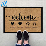 Personalized Welcome To Ours House Doormat, Family Name Doormat, New Home Gift, Dog Lover Gift